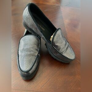 DONALD PLINER Silver Loafers for Women size 6M